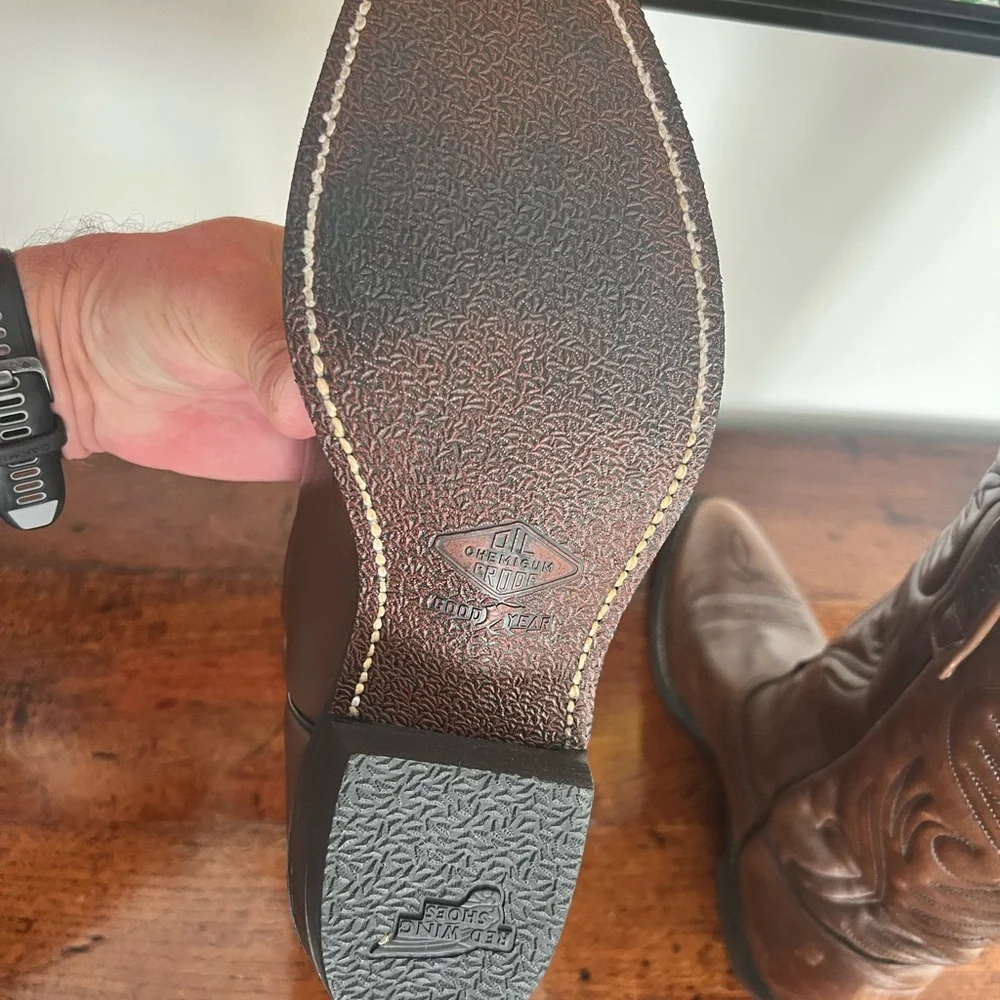 Red Wing 9801-1 USA-made Cowboy Boots, 11D, Excellent Condition - Picture 12 of 14